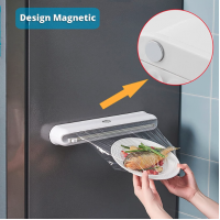 Dispenser folie alimentara, Cutter, prindere cu ventuze sau Magnet