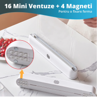 Dispenser folie alimentara, Cutter, prindere cu ventuze sau Magnet