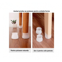 Set 8 protectii picioare scaun, universale din silicon