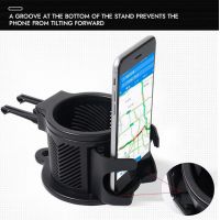 Cana auto termos cu suport pentru pahare si telefon