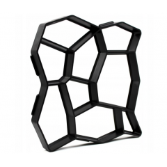 Matrita cu contur pentru turnat pavaj din beton, sablon forma imitatie piatra naturala, 35x35x3.5 cm