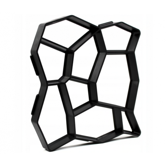Matrita cu contur pentru turnat pavaj din beton, sablon forma imitatie piatra naturala, 35x35x3.5 cm