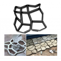 Matrita cu contur pentru turnat pavaj din beton, sablon forma imitatie piatra naturala, 35x35x3.5 cm