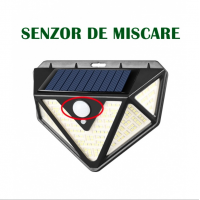 Lampa 166 LED cu panou solar si senzor de miscare