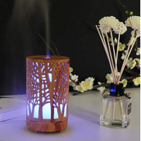 Umidificator aromaterapie, lumina led 7 culori, model copaci