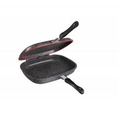 Tigaie dubla 36 cm, din aluminiu forjat, antiaderenta