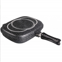 Tigaie dubla 36 cm, din aluminiu forjat, antiaderenta