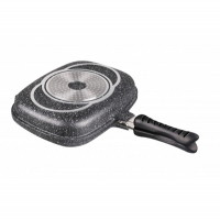 Tigaie dubla 36 cm, din aluminiu forjat, antiaderenta