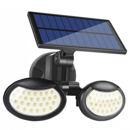 Lampa solara cu doua brate 56 LED-uri si senzor de miscare
