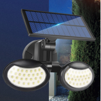 Lampa solara cu doua brate 56 LED-uri si senzor de miscare