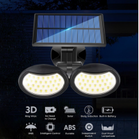 Lampa solara cu doua brate 56 LED-uri si senzor de miscare