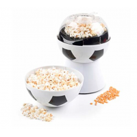 Aparat de facut popcorn in forma de minge de fotbal, alb