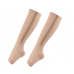 Sosete cu efect compresiv ZIP SOX, ajuta la circulatia sanguina in picioare, inchidere cu fermoar