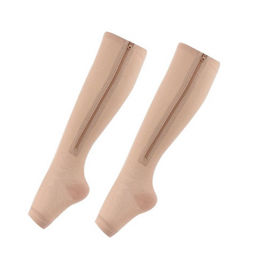Sosete cu efect compresiv ZIP SOX, ajuta la circulatia sanguina in picioare, inchidere cu fermoar