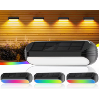 Set 4 x Lampa Solara pentru Gard, Perete, Scari și Gradina, cu 2 moduri de iluminare