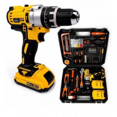 Set trusa cu bormasina electrica, accesorii si 2 acumulatori inclusi, 36V