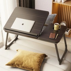 Masa pliabila pentru laptop cu suport pentru pahar, reglabila pe inaltime 5 pozitii, negru