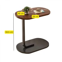 Masuta dreptunghiulara pentru cafea, lemn cu metal, 45 x 59.5 x 28 cm, maro cu negru