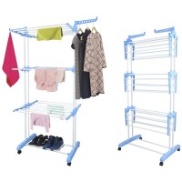 Uscator de rufe vertical, pliabil si mobil, suport umerase, inaltime 170 cm