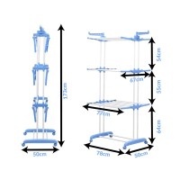 Uscator de rufe vertical, pliabil si mobil, suport umerase, inaltime 170 cm