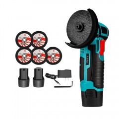Mini polizor, flex portabil, 2 acumulatori si 5 discuri incluse, 12v