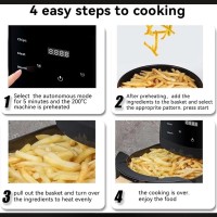 Air Fryer, friteuza cu aer cald, 6l, 2400W, afisaj digital, control tactil