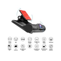 Camera auto tripla, filmeaza in interior, fata si spate, Full HD, ecran 4