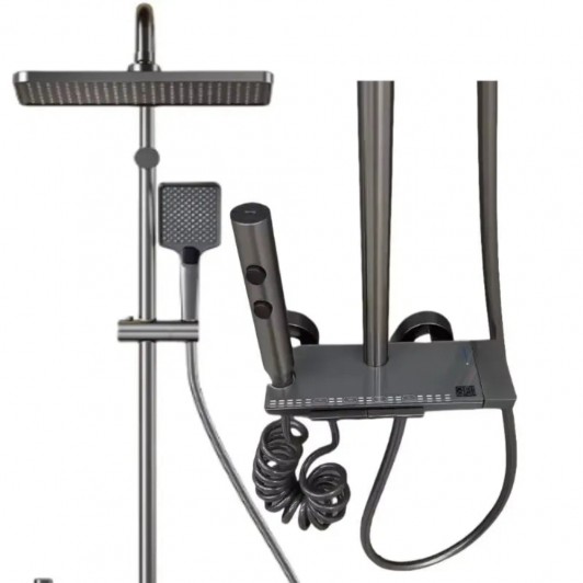 Coloana de dus premium, design modern, ploaie relaxanta, termostat inteligent, iluminare LED