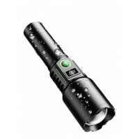 Lanterna LED reincarcabila USB din aliaj de aluminiu, 30 w, culoare negru