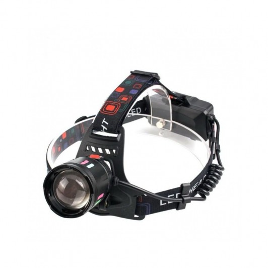 Lanterna de cap cu zoom telescopic, 20w, raza de actiune 500m