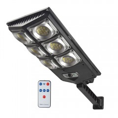 Lampa solara stradala, 6 casete LED, 60W, 3 moduri de iluminare, senzori de lumina si de miscare