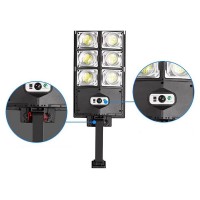 Lampa solara stradala, 6 casete LED, 60W, 3 moduri de iluminare, senzori de lumina si de miscare