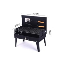 Gratar Portabil, Pliabil, Tip Servieta, cu Accesorii pentru Gatit Incluse, Metal, 46x43x26 cm