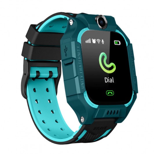 Ceas Smartwatch pentru copii, Smart Wear, Masoara Pasii, slot SIM, urmarire LBS, impermeabil, Verde
