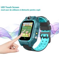Ceas Smartwatch pentru copii, Smart Wear, Masoara Pasii, slot SIM, urmarire LBS, impermeabil, Verde