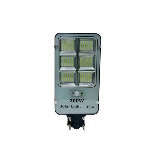 Lampa solara stradala, putere 300W, cu telecomanda, senzor de lumina si miscare, IP66