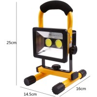 Lampa de lucru tip proiector cu 2 LED-uri 50W, acumulator integrat si suport montare
