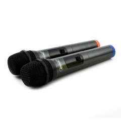 Set 2 microfoane profesionale fara fir, reciver wireless de pana la 20 de metri