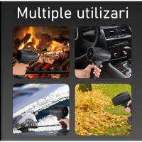 Suflanta de aer portabila de mare putere, fara fir, ideala uscare masina sau indepartare praf, 48v