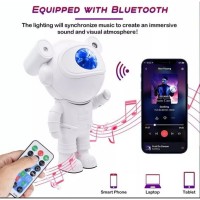Proiector Laser Astronaut cu Joc de Lumini si Stele, Boxa, Bluetooth, Telecomanda