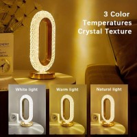 Lampa LED decorativa, din cristal acrilic, lumina ambientala, 3 culori, control touch