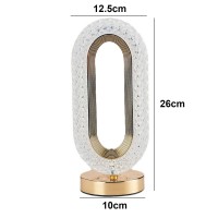Lampa LED decorativa, din cristal acrilic, lumina ambientala, 3 culori, control touch