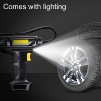 Compresor auto fara fir, putere 72 W, 10 Bar, LED, capacitate de aer de 18 litri pe minut, negru