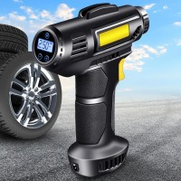 Compresor auto fara fir, putere 72 W, 10 Bar, LED, capacitate de aer de 18 litri pe minut, negru