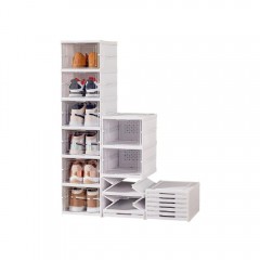 Set 6 Cutii Depozitare Pantofi, Organizator cu Usita Transparenta Magnetica, Pliabil