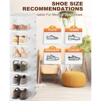 Set 6 Cutii Depozitare Pantofi, Organizator cu Usita Transparenta Magnetica, Pliabil