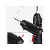 Set Surubelnita Electrica, 3.6V, 46 de biti, Maner Pivotant, LED, 1200rpm, Geanta de Transport