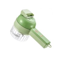 Tocator de bucatarie electric 4 in 1, portabil, Feliere, Tocare, Curatare, Maruntire, Verde