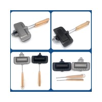Tigaie pentru copt sandwich 4 in 1, antiaderenta, aluminiu, lemn
