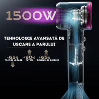 Uscator de Par, 1500W, 5 in 1, Ionizare, 4 Trepte de Temperatura
